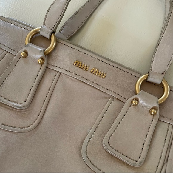 MIU MIU Large Tote Cream Color - Picture 2 of 15